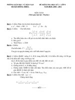 Gián án THI  K.I TOAN 8 DONG TRIEU