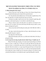 MỘT SỐ GIẢI PHÁP NHẰM HOÀN THIỆN CÔNG TÁC PHÂN TÍCH TÀI CHÍNH TẠI CÔNG TY CỔ PHẦN MAY 10