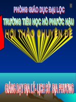 Bài soạn Chuyên đề GD Lịch sử-Địa lí địa phương