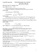 Tài liệu Đề thi thử Đại học Môn Toán và đáp án