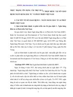 THỰC TRẠNG TÍN DỤNG TÀI TRỢ XUẤT NHẬP KHẨU TẠI SỞ GIAO DỊCH I NGÂN HÀNG ĐẦU TƯ  VÀ PHÁT TRIỂN VIỆT NAM