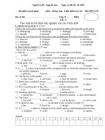 Bài soạn ĐỀ 45'''' BÀI 1 -HK II  + ĐÁP ÁN