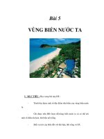 Địa lý - VÙNG BIỂN NƯỚC TA