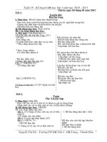 Gián án Kế hoạch bài học tuần 19 hoàn chỉnh (Chiều)