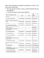 PHÂN TÍCH TÌNH HÌNH TÀI CHÍNH TÀI CHÍNH CỦA CÔNG TY CỔ PHẦN ĐƯỜNG BIÊN HÒA