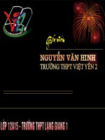 Bài soạn Giáo án thi GVG Tỉnh chu kỳ 2009-2011- Bắc giang