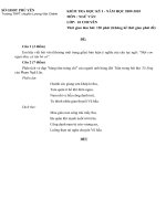 Bài soạn đề thi học kỳ I môn chuyên