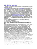 Học tiếng Anh Tâm lý học