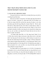 TRỰC TRẠNG HOẠT ĐỘNG BẢO LÃNH CỦA CHI NHÁNH NH ĐT&PT NAM HÀ NỘI