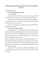 THỰC TRẠNG HOẠT ĐỘNG TÍN DỤNG CỦA SỞ GIAO DỊCH 1 NHCTVN