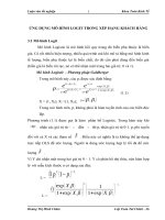 ỨNG DỤNG MÔ HÌNH LOGIT TRONG XẾP HẠNG KHÁCH HÀNG