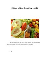 5 thực phẩm thanh lọc cơ thể