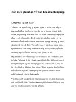 Bốn điều ghi nhận về văn hóa doanh nghiệp