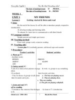 Bài soạn Giáo án AV 8 - bài 1 ( Fame)