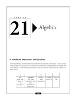 The GMAT Quantitative Section - Algebra