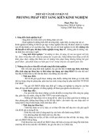 Tài liệu Cách viết sáng kiến kinh  nghiệm