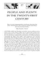 PEOPLE AND PLENTY IN THE TWENTY-FIRST CENTURY