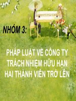 PHÁP LUẬT về CÔNG TY TRÁCH NHIỆM hữu hạn HAI THÀNH VIÊN TRỞ lên 