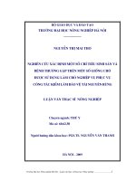 Nghiên cứu tuyển chọ và sản xuất một số tổ hợp lúa hệ hai dòng có năng suất chất lượng cao được chọn tạo trong nước  góp phần phá triển lúa lai ở thanh hóa 
