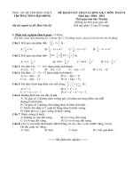 Bài giảng Đề KT giữa kỳ 1 toán 8