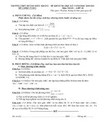 đề thi học kọc ky I khối 10