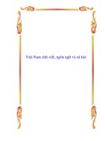 Việt Nam chữ viết, ngôn ngữ và xã hội