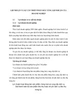 LỢI NHUẬN VÀ SỰ CẦN THIẾT PHẤN ĐẤU TĂNG LỢI NHUẬN CỦA DOANH NGHIỆP