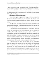 THỰC TRẠNG VỀ HOẠT ĐỘNG ĐẤU THẦU XÂY LẮP TẠI CÔNG TY CỔ PHẦN XÂY DỰNG - THƯƠNG MẠI VÀ DỊCH VỤ VĂN HOÁ.