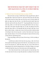 MỘT SỐ ĐÁNH GIÁ NHẬN XÉT  KIẾN NGHỊ VỀ VIỆC TỔ CHỨC HẠCH TOÁN CỦA CÔNG TY CỔ PHẦN THIẾT BỊ ALPHA