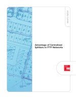 Advantage of Centralized Splitters in FTTP Networks