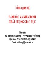 Gián án KDCLGD-Tổng quan về bảo đẩm và KDCLGD