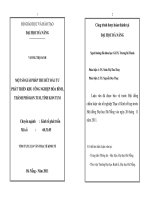 Một số giải pháp thu hút đầu tư phát triển khu công nghiệp hòa bình, thành phố kon tum, tỉnh kon tum 