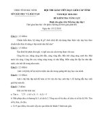 Gián án Đề thi Giáo viên giỏi cấp Tỉnh