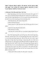 THỰC TRẠNG HOẠT ĐỘNG TÍN DỤNG NGÂN HÀNG ĐỐI VỚI KHU VỰC KINH TẾ NGOÀI QUỐC DOANH Ở VIỆT NAM TRONG NHỮNG NĂM GẦN ĐÂY