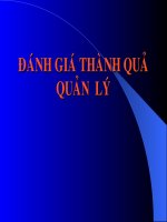Bài giảng Đánh giá thành quả quản lý