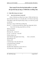 Thực trạng kế toán tiêu thụ thành phẩm và xác định kết quả tiêu thụ tại công ty TNHH thêu ren Đồng Tâm