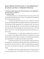 HOÀN THIỆN KẾ TOÁN BÁN HÀNG VÀ XÁC ĐỊNH KẾT QUẢ BÁN HÀNG TẠI CÔNG TY TNHH SXTM VĨNH SÁNG