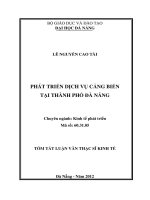Phát triển dịch vụ cảng biển tại thành phố đà nẵng 