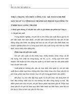 THỰC TRẠNG TỔ CHỨC CÔNG TÁC  KẾ TOÁN CHI PHÍ SẢN XUẤT VÀ TÍNH GIÁ THÀNH SẢN PHẨM TẠI CÔNG TY TNHH MAY LONG THÀNH