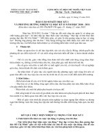 Tài liệu Báo cáo sơ kết học kỳ 1 năm học 2010-2011