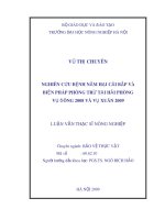 Luận văn nghiên cứu bệnh nấm hại cải bắp và biện pháp phòng trừ tại hải phòng vụ đông 2008 và vụ xuân 2009 