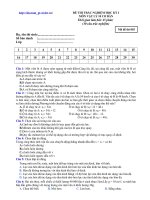 Lý 10 Đề thi HK I số 10