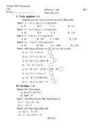 Bài giảng Đề kiểm Tra Tiet 21