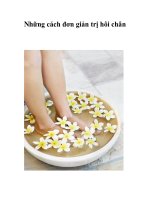 Những cách đơn giản trị hôi chân