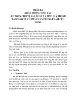 Hoàn thiện công tác Kế toán chi phí sản xuất và tính giá thành tại Công ty cổ phần Văn phòng phẩm Cửu Long.