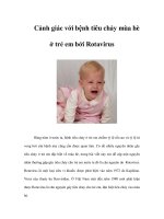 Cảnh giác với bệnh tiêu chảy mùa hè ở trẻ em bởi Rotavirus