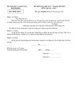 Tài liệu ĐỀ KIỂM TRA HỌC KỲ I_NGỮ VĂN 9 _Năm học 2010-2011 và Hướng dẫn chấm (Khánh Hòa)