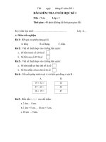 Gián án Bai kiem tra cuoi ki 1 TOAN 2