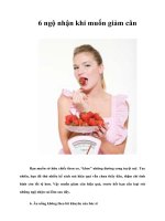 6 ngộ nhận khi muốn giảm cân