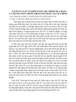 CƠ SỞ LÝ LUẬN VỀ KIỂM TOÁN CHU TRÌNH MUA HÀNG VÀ THANH TOÁN TRONG KIỂM TOÁN BÁO CÁO TÀI CHÍNH